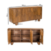Ritzha Large Teak Wood Sideboard with Ball Feet - Ivan