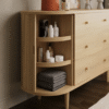 2 Ritzha Wide Oak Sideboard with Drawer In Natural Finish