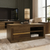 Ritzha Astley Coffee Table In Teak Wood In Dark Honey Finish