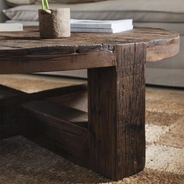 Ritzha Juvira Round coffee table in Recycled wood
