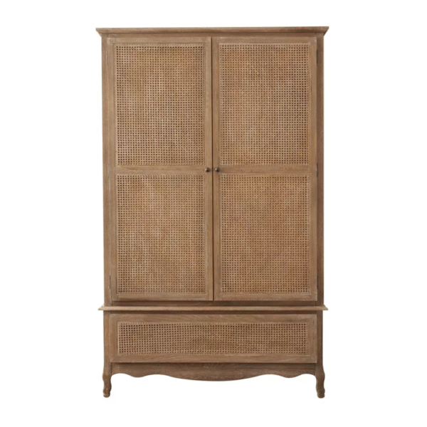 2 Ritzha Sienna Rattan Wardrobe