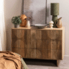 Ritzha Zuberi Natural Teak Wood 6 Drawer Chest of Drawers