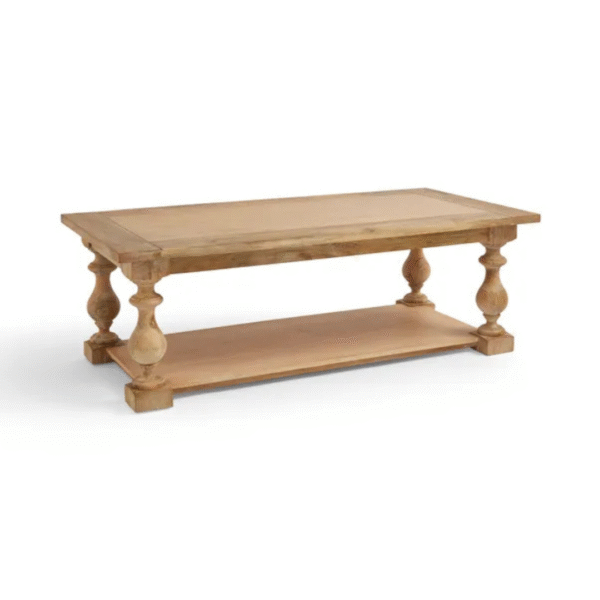 Ritzha Bridget Coffee Table In Teak Wood In Natural Finish
