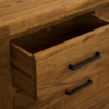 Ritzha Harrogate Rustic Solid Oak Wide Chest Of Drawers