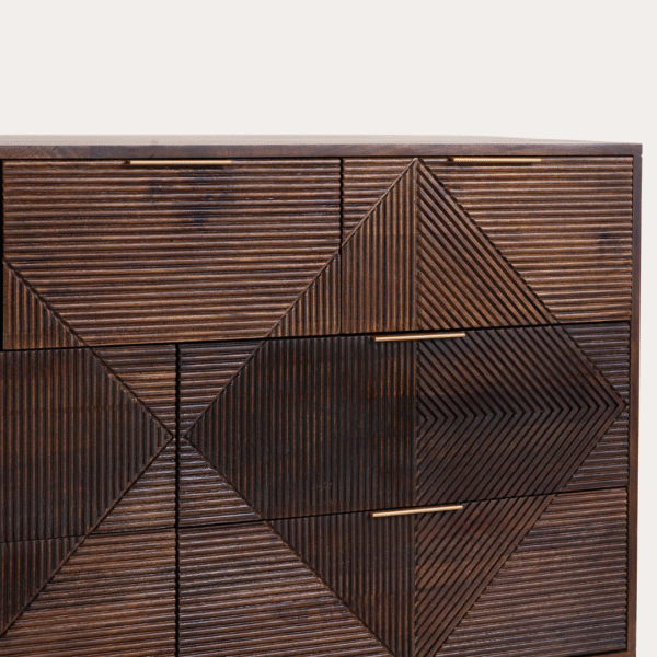 Ritzha Dahlia Walnut Teak Large Chest Of Drawers