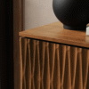 Ritzha Inga Large Sideboard In Oak Wood In Dark Honey Finish