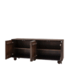 Ritzha Wooden Large Sideboard With Ball Feet In Walnut Finish