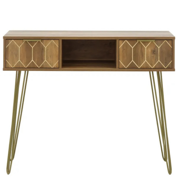 Ritzha Orleans Console Desk In Teak Wood