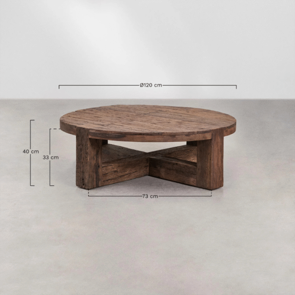 Ritzha Juvira Round coffee table in Recycled wood