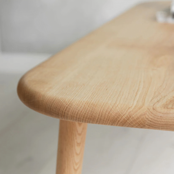 Ritzha Bellevue' Solid Oak Coffee Table With Rounded Corners