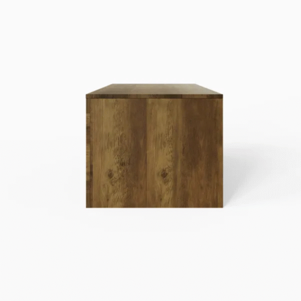 Ritzha Astley Coffee Table In Teak Wood In Dark Honey Finish