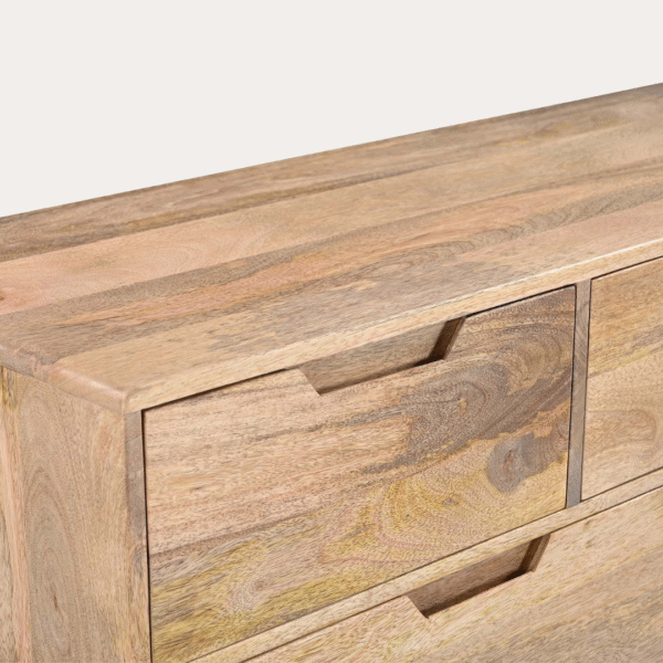 Ritzha Oslo Light Teak Wood Large Chest of Drawers