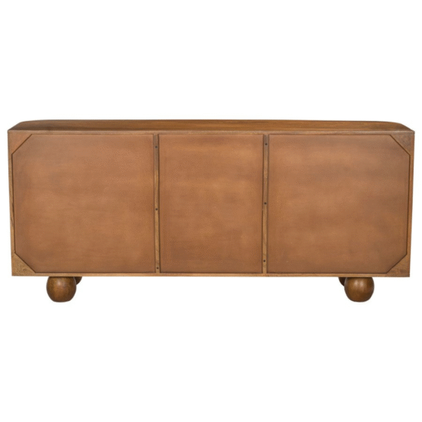 Ritzha Large Teak Wood Sideboard with Ball Feet - Ivan