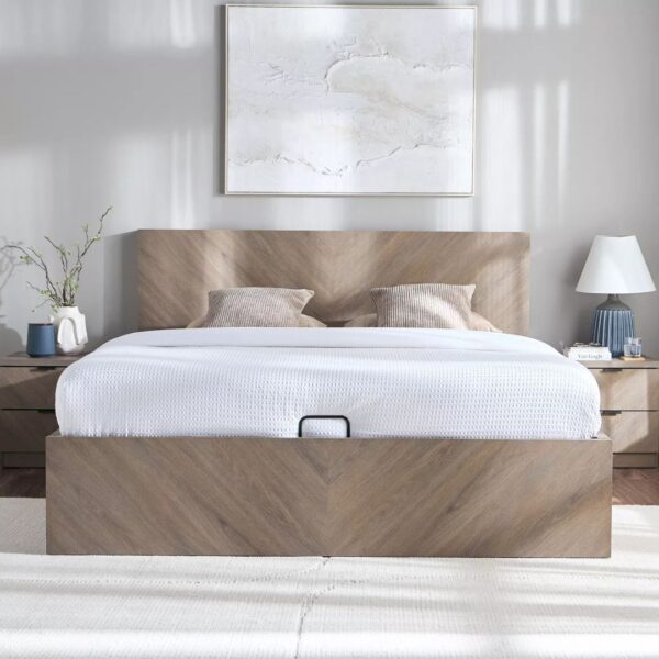 Untitled design (1) Ritzha Chevvy Queen Bed with Hydraulic Storage