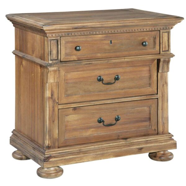 Ritzha Wellington Hall Three Drawer Nightstand Bedside