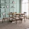 Ritzha Bunsen 6-Seater Wooden Top Dining Set