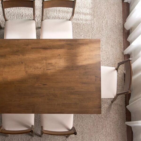 Ritzha Bunsen 6-Seater Wooden Top Dining Set