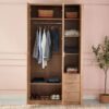 Java 3-Door Wardrobe with 3 Drawers and Mirror