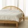 Ritzha Japanese Rattan Arch Wooden Bed