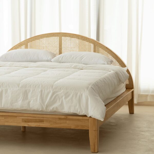 Ritzha Japanese Rattan Arch Wooden Bed