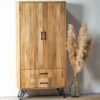 Untitled design Ritzha Payton Mango Wood Slat Closet (Wardobe)