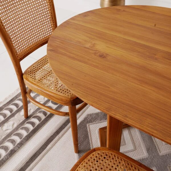 Ritzha Elegant Solid Wood 6-Seater Dining Set