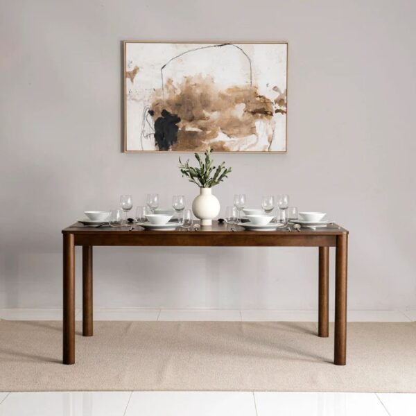 Untitled design (3) Ritzha Solid Wood 6-Seater Dining Set – Brown