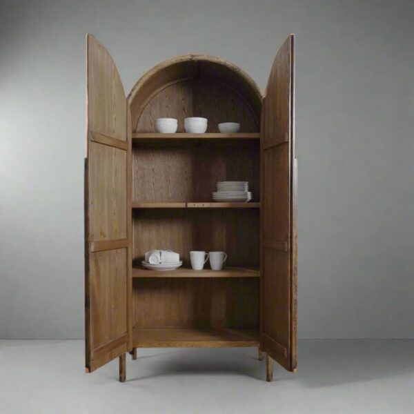 Ritzha Yugga Solid Wood Arch Storage Cabinet