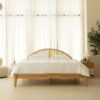 Ritzha Japanese Rattan Arch Wooden Bed