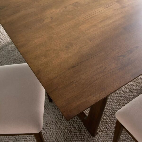 Ritzha Bunsen 6-Seater Wooden Top Dining Set