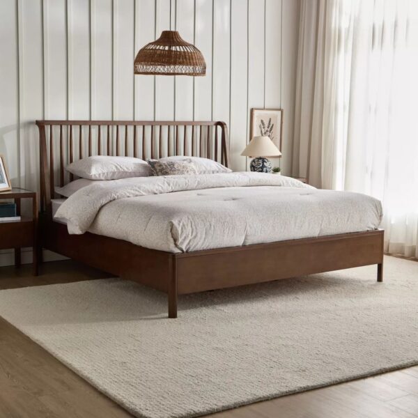 Untitled design Ritzha Solid Wooden Spindle King Bed