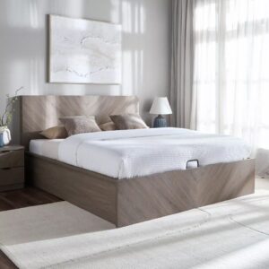 Ritzha Chevvy Queen Bed with Hydraulic Storage