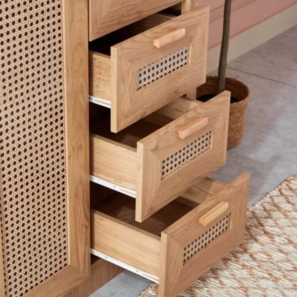 Java 3-Door Wardrobe with 3 Drawers and Mirror