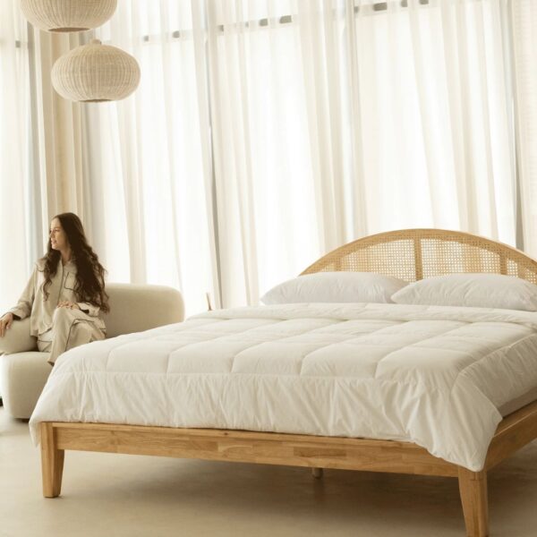 Ritzha Japanese Rattan Arch Wooden Bed