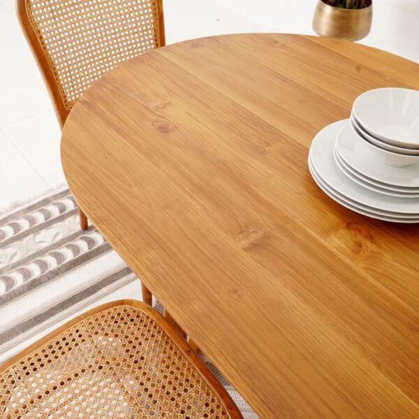 Ritzha Elegant Solid Wood 6-Seater Dining Set