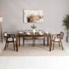 Untitled design (5) Ritzha Solid Wood 6-Seater Dining Set – Brown