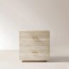 Ritzha Renata Travertine-Textured Nightstand Bedside
