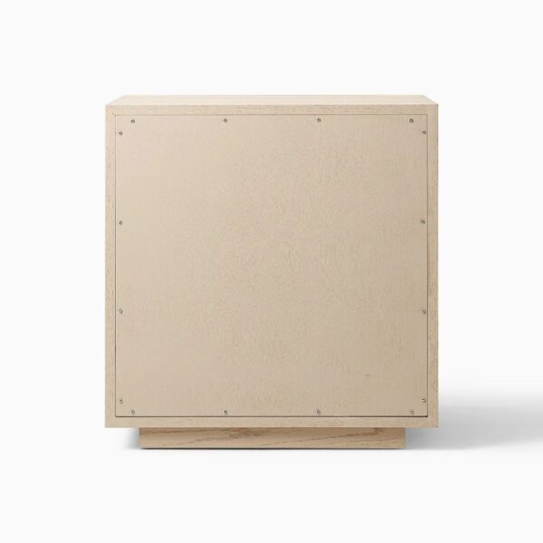 Ritzha Renata Travertine-Textured Nightstand Bedside