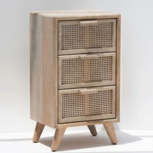 Ritzha Macy Chest of 3 Rattan Drawers