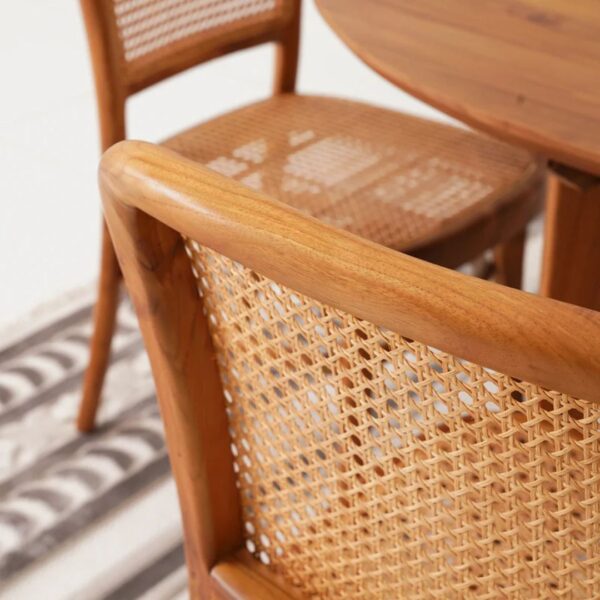 Ritzha Elegant Solid Wood 6-Seater Dining Set