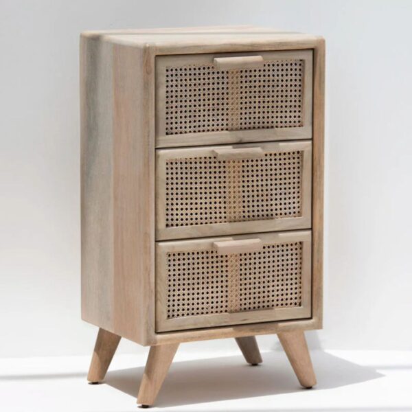 Ritzha Macy Chest of 3 Rattan Drawers