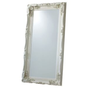 Ritzha Carved Leaner Mirror Cream Louis Frame