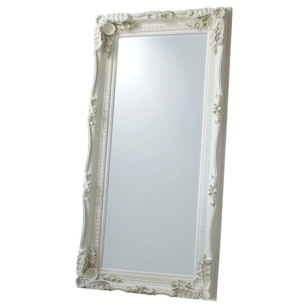 Ritzha Carved Leaner Mirror Cream Louis Frame