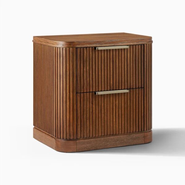 Ritzha Finnley Fluted Nightstand Bedside