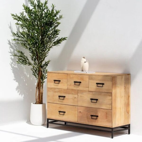 Solid Wooden Dresser with 7 Drawers
