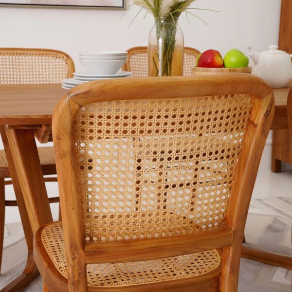 Ritzha Elegant Solid Wood 6-Seater Dining Set