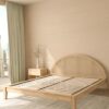 Ritzha Japanese Rattan Arch Wooden Bed