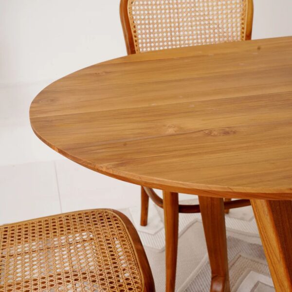 Ritzha Elegant Solid Wood 6-Seater Dining Set